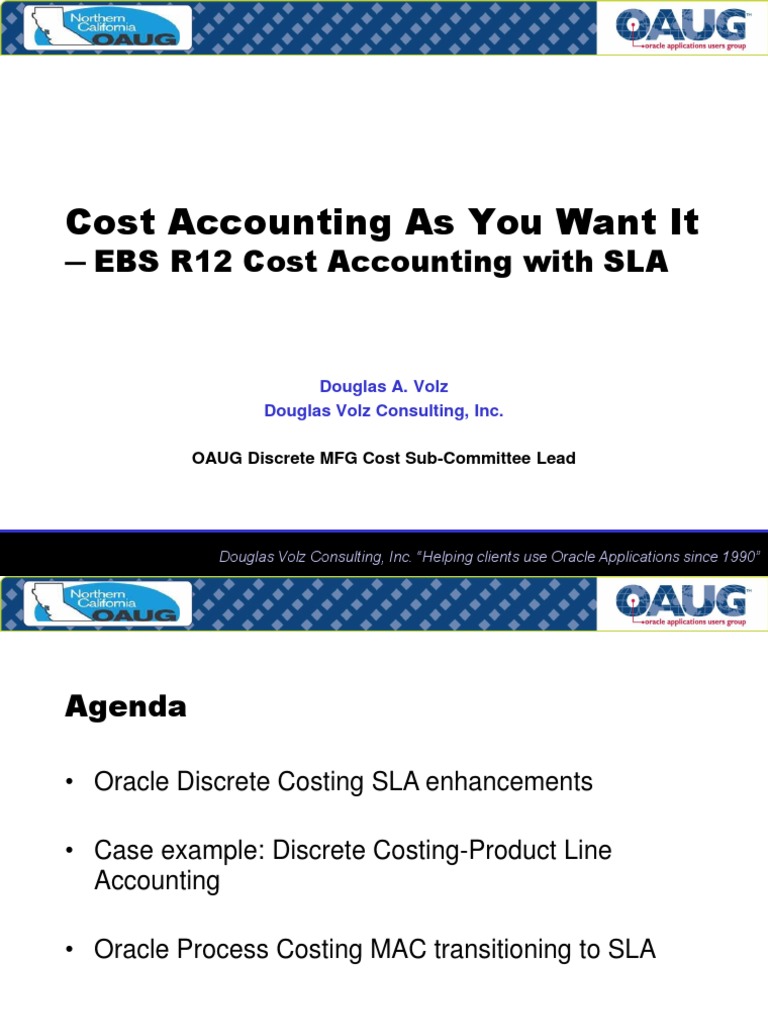Oracle R12 Cost Accounting Enhancements | PDF | Oracle Database | Cost ...