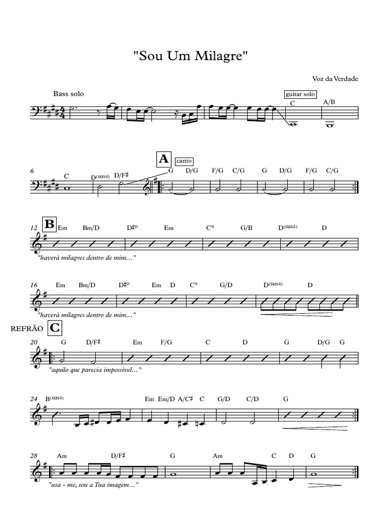 Sou Um Milagre Voz Da Verdade Grupos Musicais Músicos