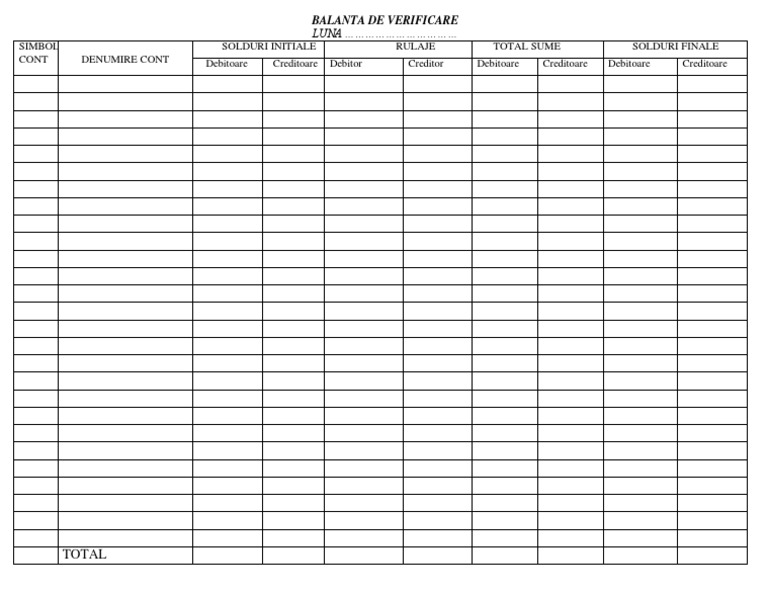 Balanta de Verificare PDF | PDF