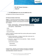 PDF Lei Orgânica Da Polícia Civil Do Estado de São Paulo Aula 01