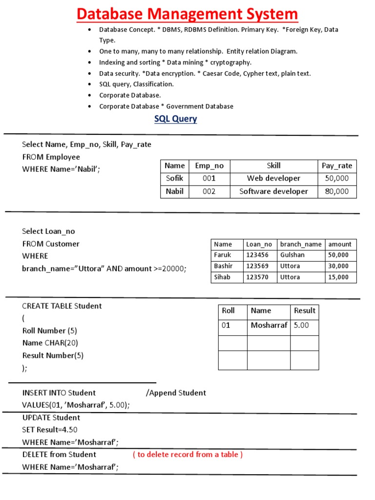 HSCDatabase Management System PDF Database Index Databases
