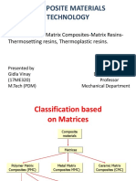 Polymer Matrix Composites - Matrix Resins - Thermosetting Resins, Thermoplastic Resins