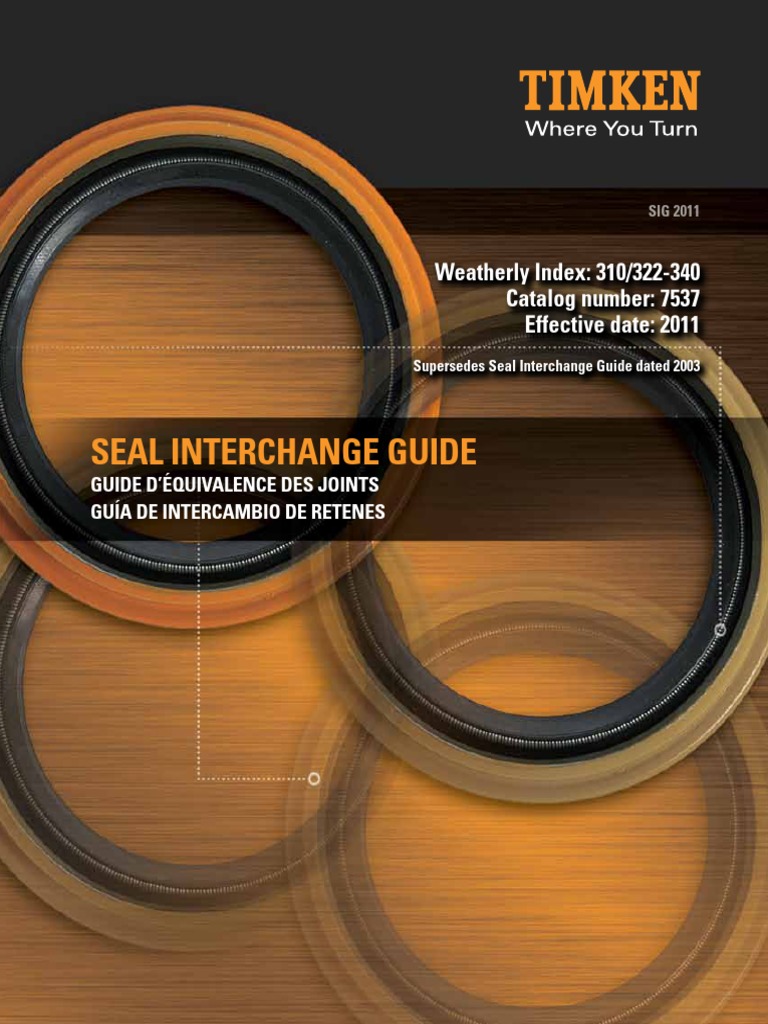TIMKEN SEAL CROSS REFERENCE CHART intelligence overview