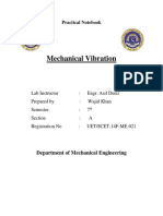 Mechanical Vibration: Practical Notebook