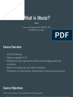 What is Music Course Proposal Presentation