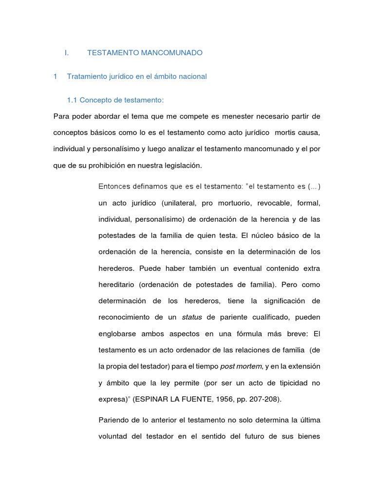 Testamento Mancomunado en Guatemala | PDF | Voluntad y testamento ...