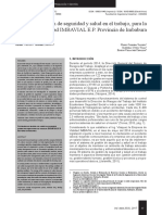 Sistema de Gestión de Seguridad y Salud en El Trabajo, para La Empresa de Vialidad IMBAVIAL E.P. Provincia de Imbabura