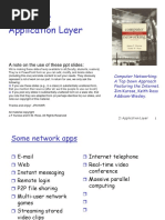 Application Layer: A Note On The Use of These PPT Slides