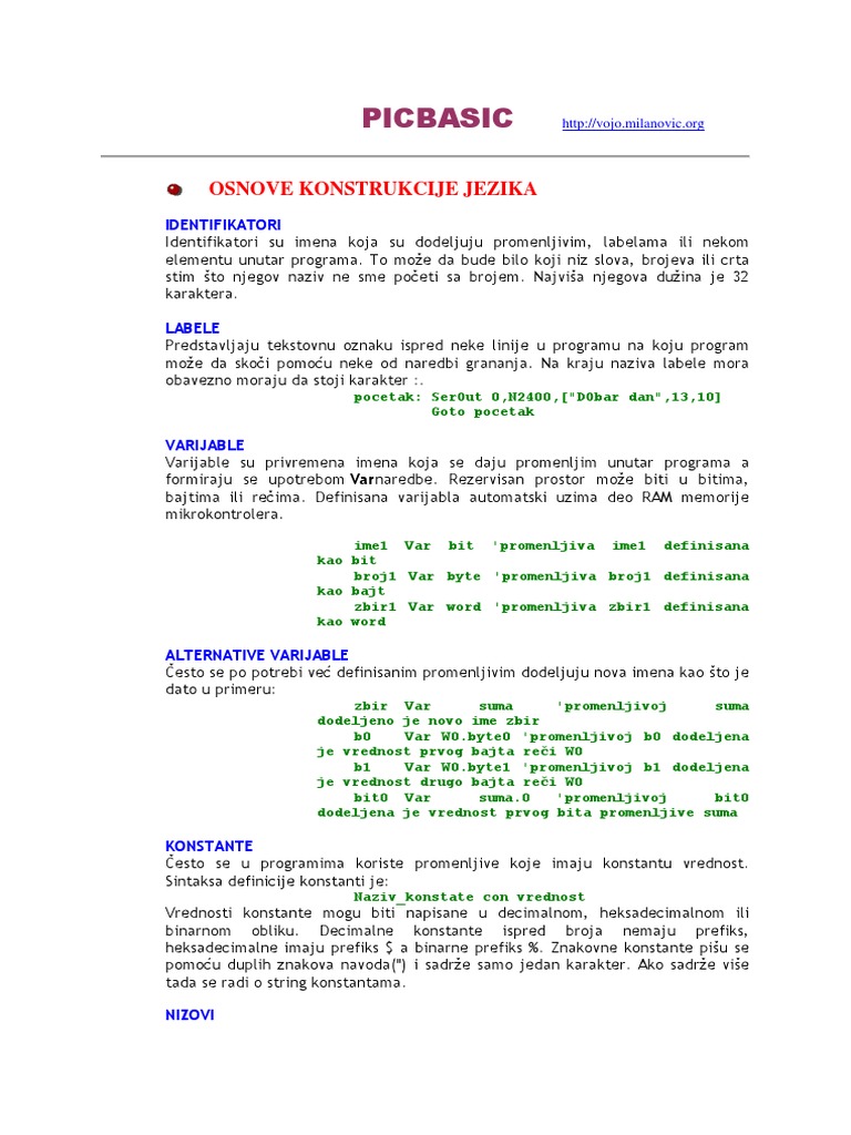 Pic Basic | PDF