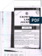 Criminal Law Journal Analysis of Important Decisions