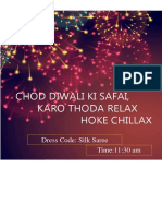 Chod Diwali Ki Safai, Karo Thoda Relax Hoke Chillax: Dress Code: Silk Saree Time:11:30 Am