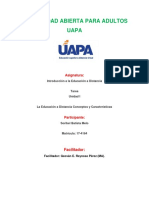 Tarea I Educacion A Distancia Uapa Soribel