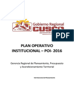 Plan Operativo Institucional 2016 PDF