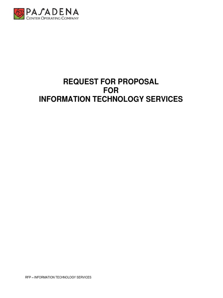 Project RFP RFQ Information Technology Services PDF Independent Contractor Employment