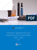 Electronic Cigarette Fires and Explosions in The United State 09-16