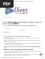 7 Dicas Simples Para Produzir Um Bom Conteúdo - Viver Melhor Agora