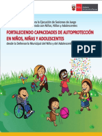 Guía juego niños autoprotección