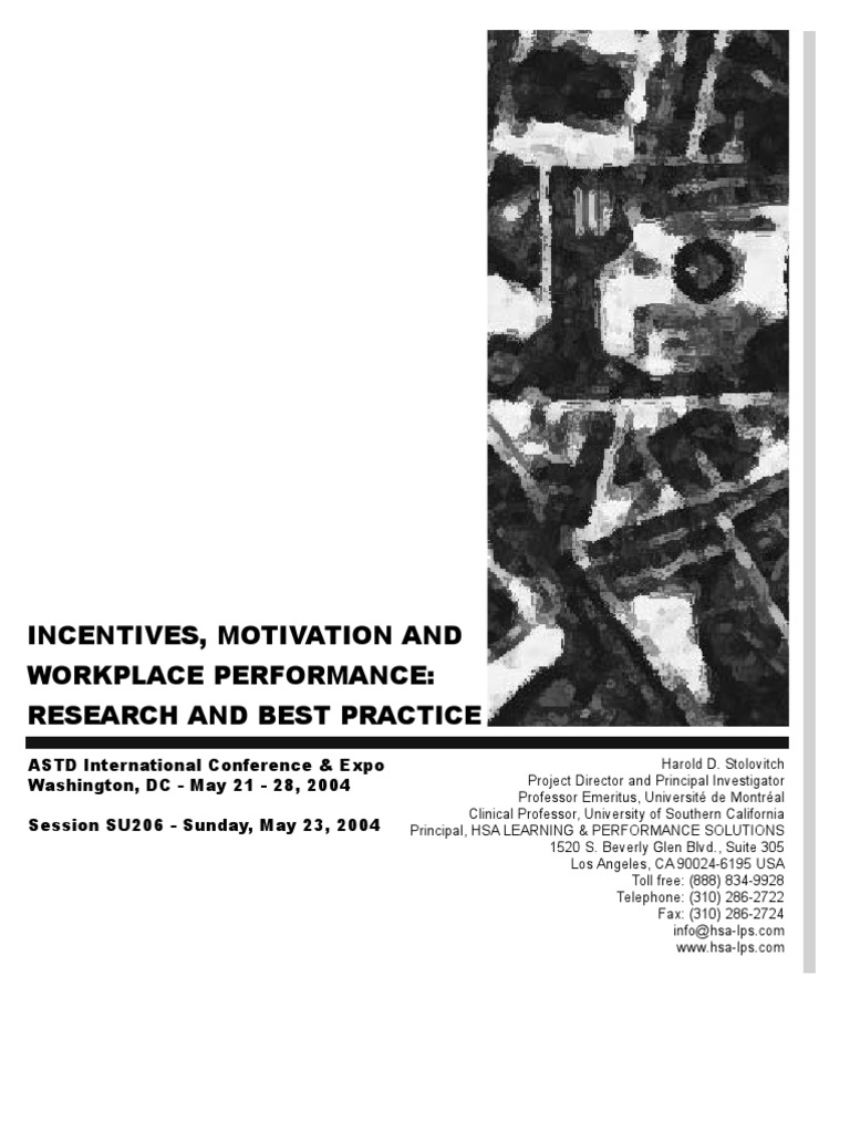 Incentives and Workplace Performance Insights | PDF | Goal | Incentive