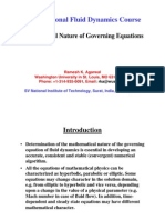 Computational Fluid Dynamics Course: Mathematical Nature of Governing Equations