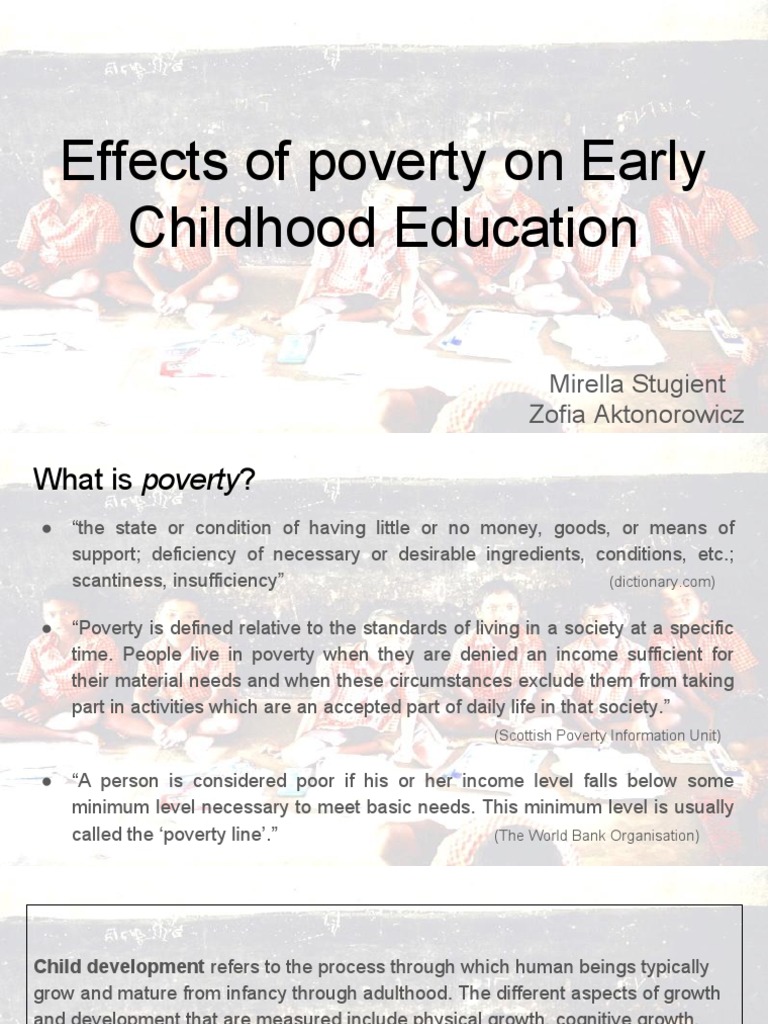 Effects of Poverty On Early Childhood Education | PDF | Child ...