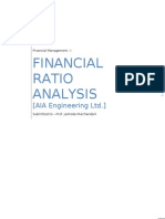 Financial Ratio Analysis: (AIA Engineering LTD.)