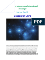 Manual Del Astronomo Aficionado PDF Descargar