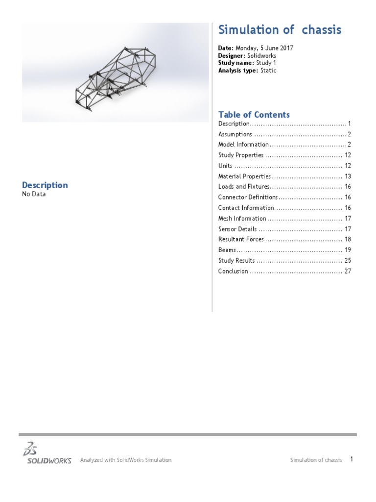 Chassis Study PDF Strength Of Materials Elasticity (Physics)