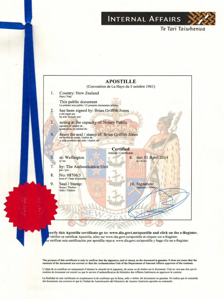 Apostille No-8706.5 - Letters Patent SKOCI Constituting The Sovereign ...