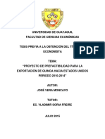 Proyecto de Prefactiblidad Quinua 2015 - Jose Vera m