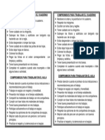 Compromisos para trabajar el cuaderno y en el aula