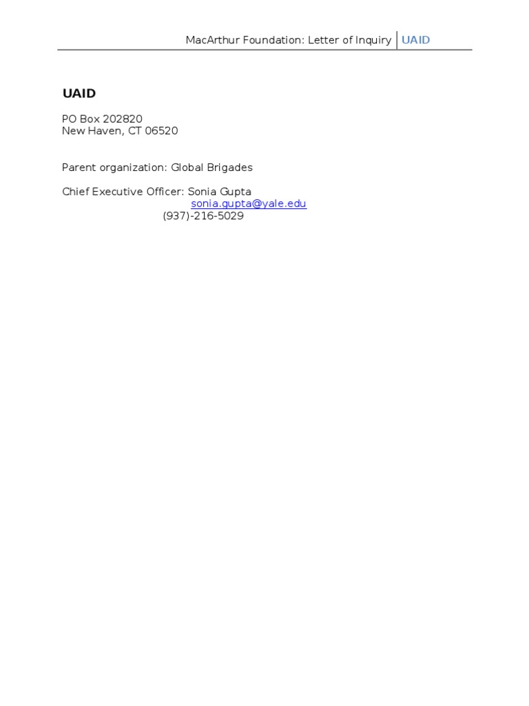 Sample Letter of Interest | PDF | Diagnosis Of Hiv/Aids | Hiv/Aids