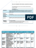 Plan de Trabajo Pensamiento Crítico