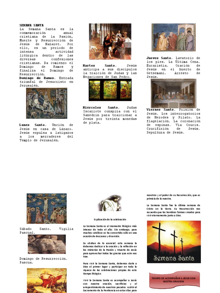 Semana Santa: Pasión y Resurrección de Jesús | PDF | Pascua de ...