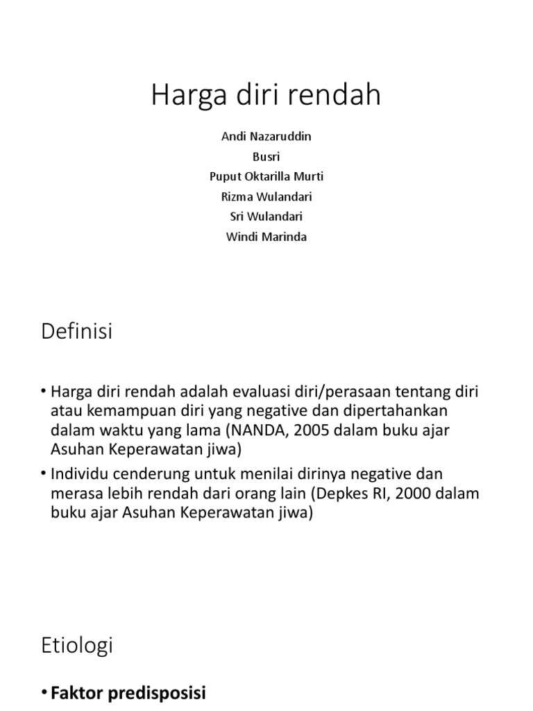 Harga Diri Rendah  PDF