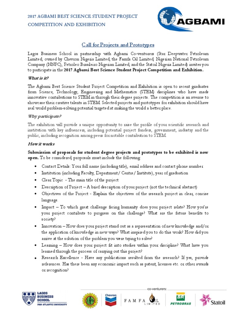 Call For Projects and Prototypes | PDF | Science, Technology ...