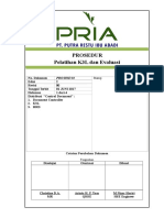 PRO HSE 01prosedur Pelatihan HSE Dan Evaluasi