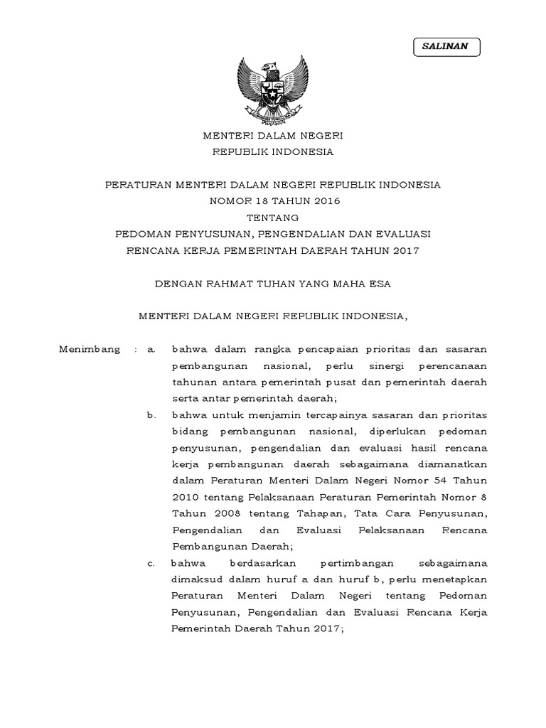 Permendagri No. 18 TAHUN 2017  PDF