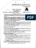  NDA EXAM I 2015 MATHEMATICS TEST BOOKLET