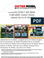 GARANSI UANG KEMBALI!! WA 0858-1188-6890, Dokter Mobil, Bengkel Servis Mobil Jakarta