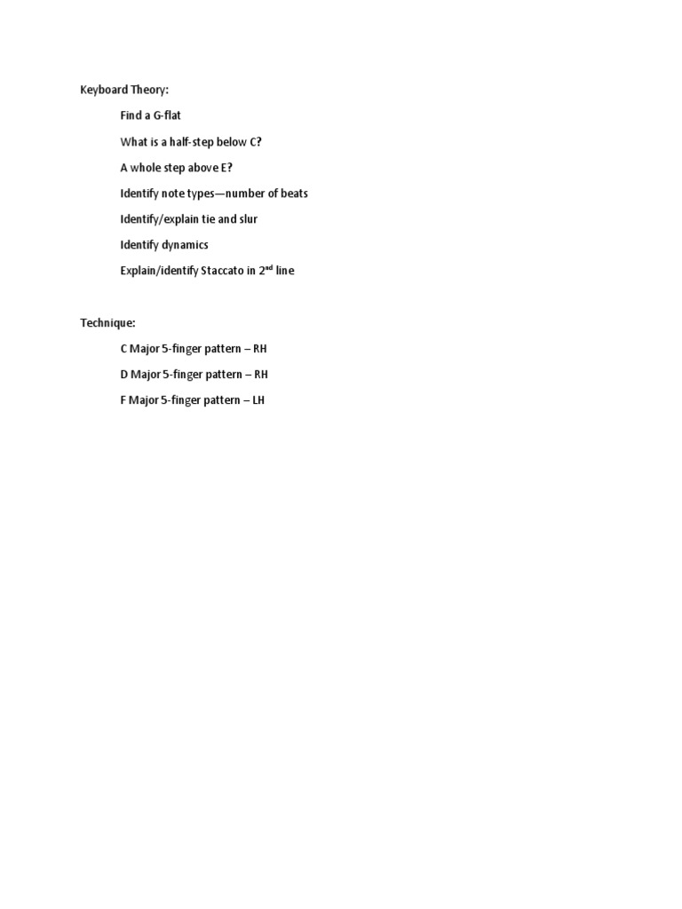 Keyboard Theory Basics and Techniques | PDF