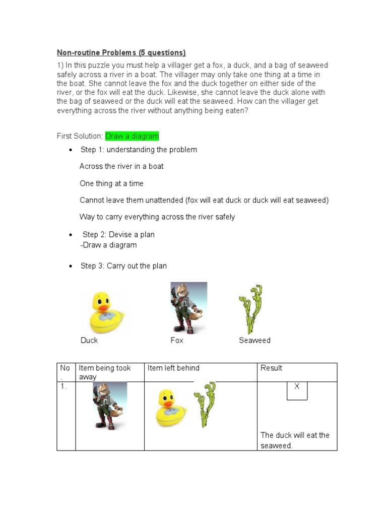 Non-Routine Problems (5 Questions) | PDF