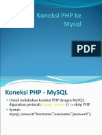 Koneksi PHP To MYSQL