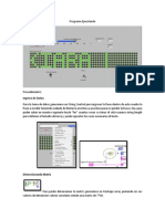 Programa Ejecutando Matriz 7x50 Caracteres