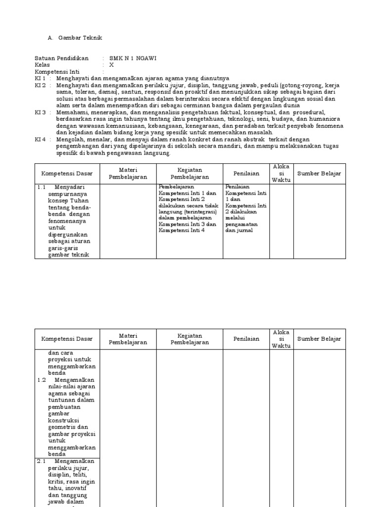 Gambar Teknik Kelas X Gambar Teknik Kelas X