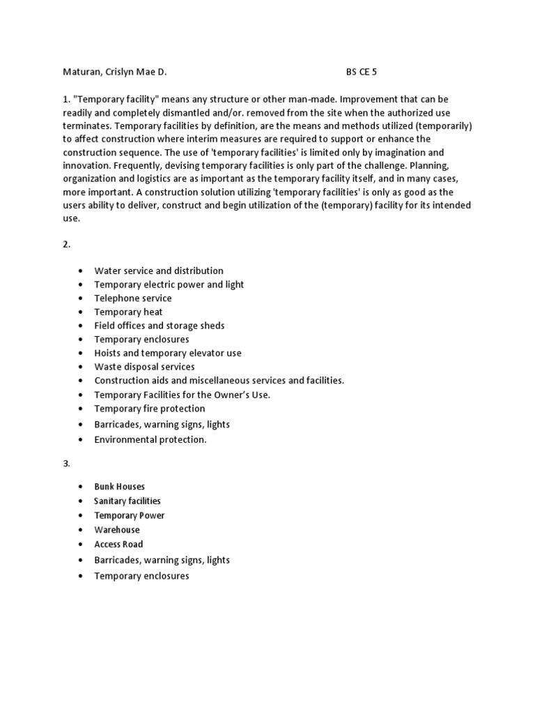 Understanding Temporary Facilities in Construction | PDF | Technology ...