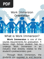 Work Immersion Orientation