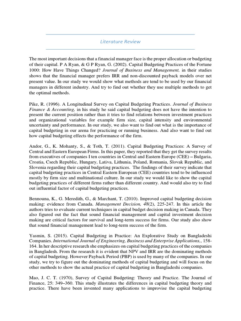 How to write literature review for mba project picture