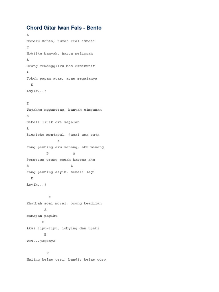 Chord Gitar Iwan Fals Pdf