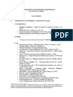 Investments Law Syllabus SY 2017 2018