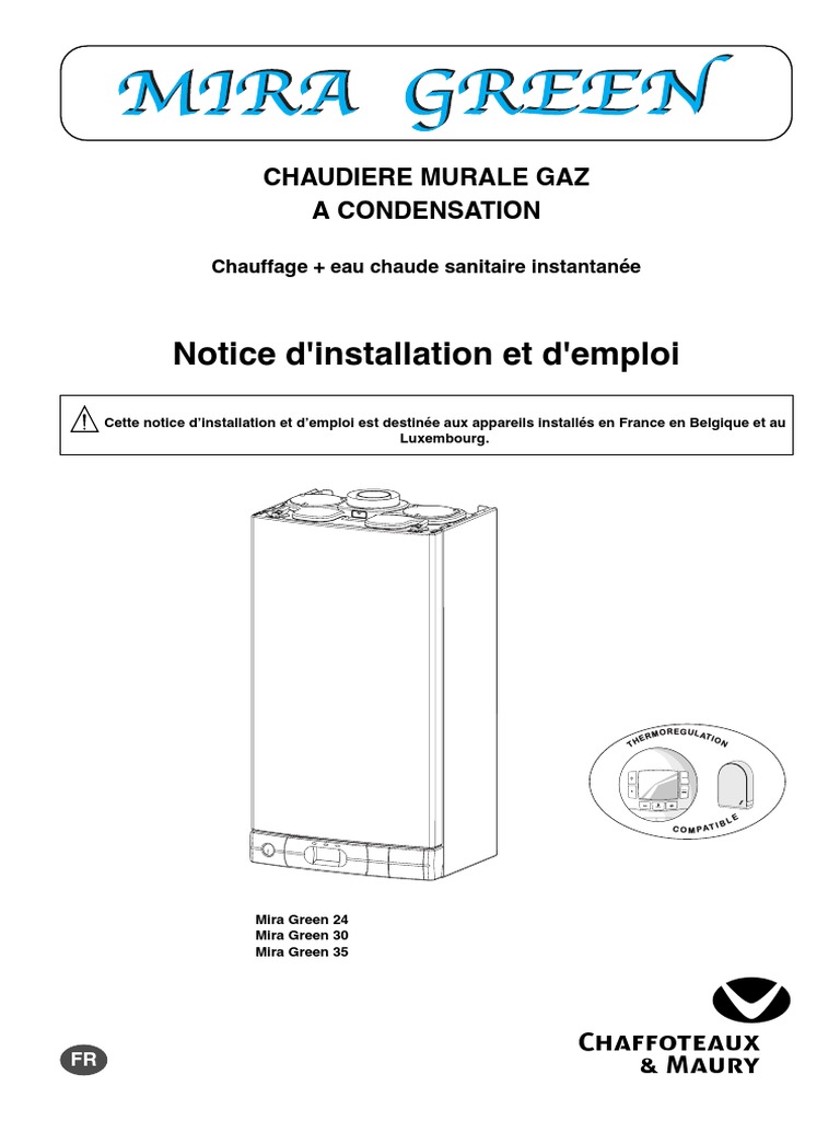 Notice Chaudière Chaffoteaux Mira C Green PDF Chaudière — free download